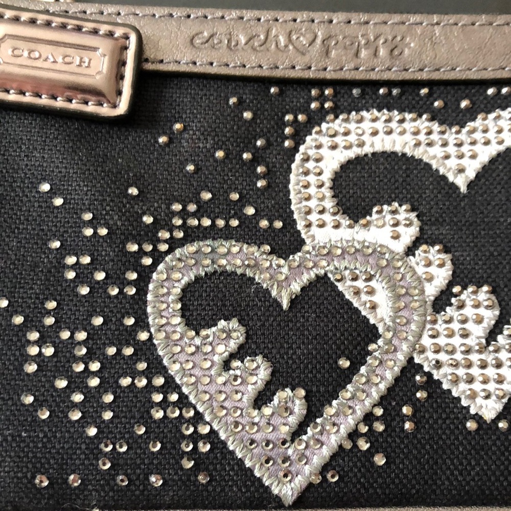 Rare Coach poppy rhinestone wristlet